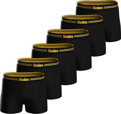 Produktbild von Huddle Herren Boxer Pittsburgh Steelers 6-Pack blk - Größe L