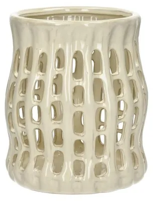 Zdjęcie produktu dla Lampa neridowa Pomax wykonana z ceramiki, kolor beżowy, średnica 19 cm, wysokość 22 cm