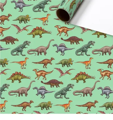Produktbild von Geschenkpapier 70x200cm Saurus gn