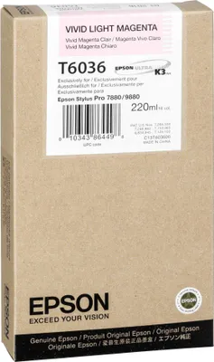 Immagine prodotto di Epson T6036 - 220 ml - Vivid Light Magenta - Originale - Cartuccia d'inchiostro - per Stylus Pro 7880, Pro 9880
