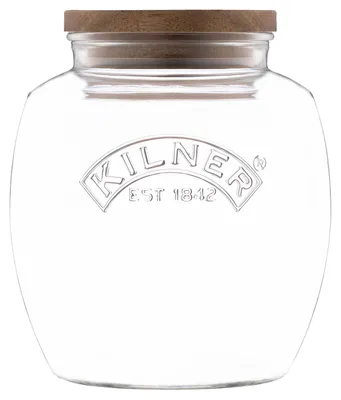 Produktbild von Kilner Vorratsglas 4 Liter, Akazienholzdeckel, Silikondichtung, luftdicht