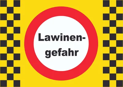 Produktbild von Lawinengefahr Schild A3 (297x420mm)