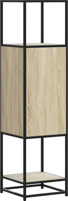 Immagine prodotto di Credenza Rovere Sonoma 35,5x35x139 cm Legno Multistrato Metallo