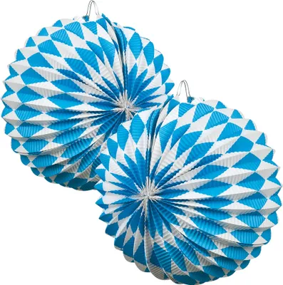 Zdjęcie produktu dla Boland 54215, Lampion papierowy, Papier, Niebieski, Biały, 112 g, 22 cm, 2 szt.