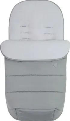 Produktbild von Kikkaboo Fußsack Classic für Kinderwagen Fleece Reißverschluss wasserabweisend grau