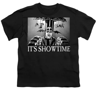 Obrázok produktu pre Tričko s motívom Beetlejuice – "It's Showtime" pre deti, model TV37283 (veľkosť 152-158), čierna farba