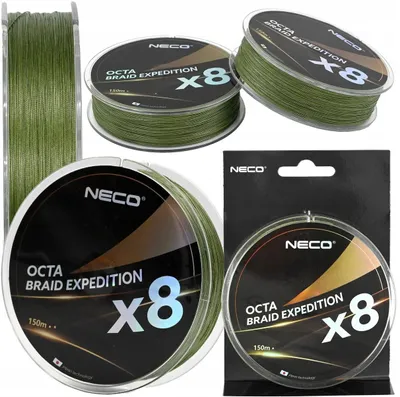 Zdjęcie produktu dla Plecionka Wędkarska Neco Octa Braid Expedition X8 150m 0,20mm Zielona