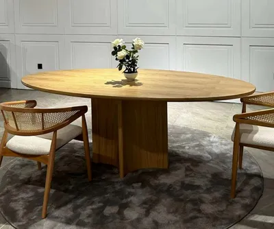 Produktbild von Oval Esstisch Esszimmer Braun Tische Holz 210x100 Esstische Tisch Holz