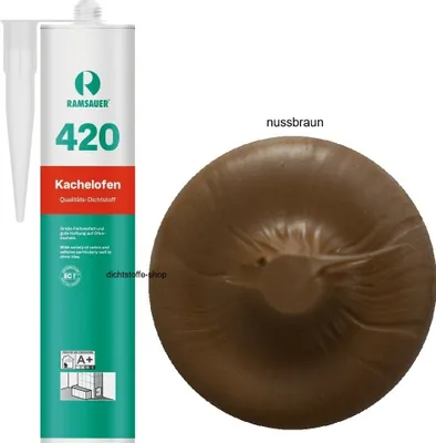 Produktbild von Ramsauer 420 Kachelofen 1K Acryl Dichtstoff 310ml Kartusche nussbraun