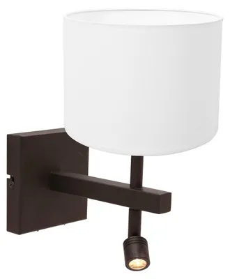 Obrázek produktu pro Nástěnné svítidlo - černá - Stang - kov textilie - postelová lampa - LED_E27 - 4871CA - Steinhauer