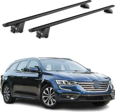 Produktbild von Dachträger für Renault Talisman Grandtour 2015-2025 100kg Alu Schwarz 2x ABE