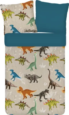 Produktbild von ESPiCO Bettwäsche Trendy Bedding Dinosaurier Ross Renforcé 135 cm x 200 cm
