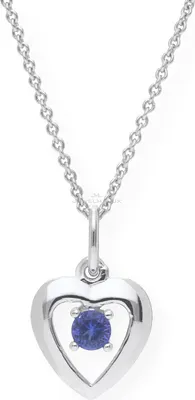 Produktbild von Kinder Herzanhänger Silber 925 Zirkonia blau JL10-02-0942 JuwelmaLux