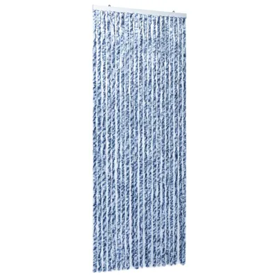Image de Moustiquaire Bleu blanc et argenté 90x220 cm Chenille