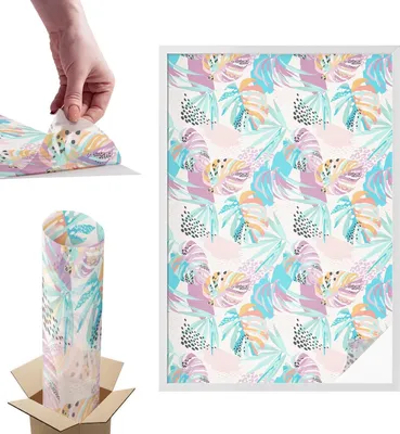Obrázok produktu pre Fólia na ochranu súkromia - 146x100 cm - farebné sklo / vitrážový dizajn - nepriehľadná a dekoratívna - samolepiaca dekoratívna fólia na sklo - ochrana proti UV žiareniu, jednoduchá inštalácia - abstraktná džungľa