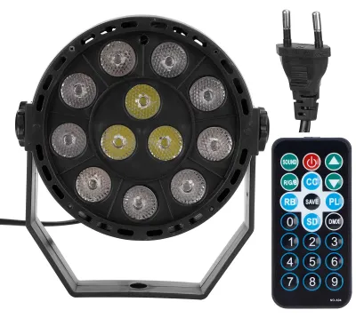 Obrázek produktu pro 12LED čipů Spotlight RGB Sound Control scénické osvětlení s dálkovým ovládáním pro party KTV