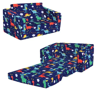 Produktbild von 2-in-1 Klapphocker für Kinder – Bequem und stabil – Mit Dinosaurier-Motiv