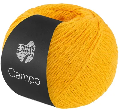 Produktbild von Lana Grossa CAMPO 50 g feines, mehrfach verzwirntes Baumwoll-Mischgarn mit Struktur 165 m Farbe 037 - Gelb