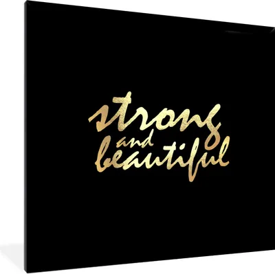 Produktbild von MuchoWow® Gerahmtes Poster Zitate - Motivation - Schwarz - Gold 40x40 cm - Poster mit Schwarzem Bilderrahmen Wandposter Rahmen Foto Bilder - Mit Rahmen - Wanddekoration Schlafzimmer