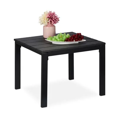 Imagen del producto de Mesa compacta para balcón, para exteriores, con aspecto de madera, color