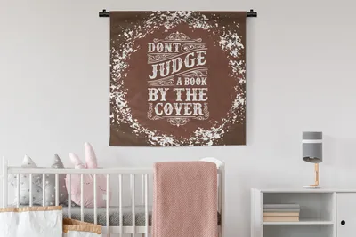 Produktbild von MuchoWow® Wandteppich Wandbehang Jahrgang - Gestaltung - Text 90x90 cm Tapisserie Dekoration Wandtuch - Wandaufhänger