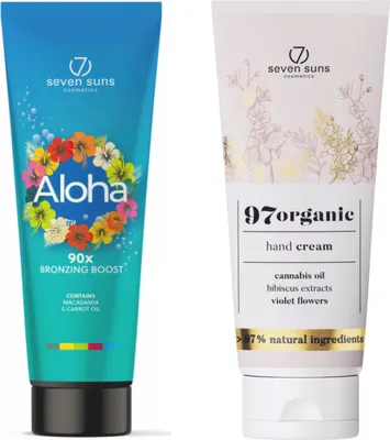 Produktbild von 7suns Aloha Bronzer 90x Bronzing Boost 250ml + Gratis Handcreme 75ml