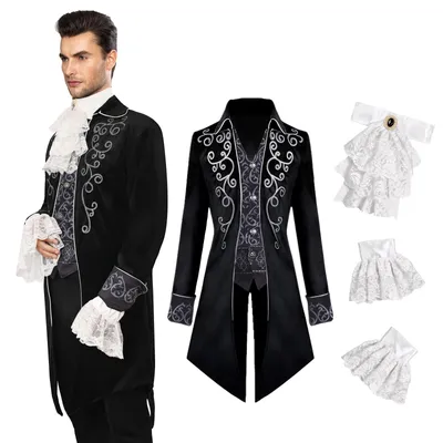 Produktbild von Mittelalterliche Steampunk-Jacke für Herren – Gothic-Mantel