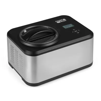 Produktbild von COSTWAY 2in1 Eismaschine mit Joghurtfunktion, Kompressor Eiscrememaschine 1,5L mit LCD-Display, Timer & Rezeptheft für Eiscreme, Gelato & Joghurt