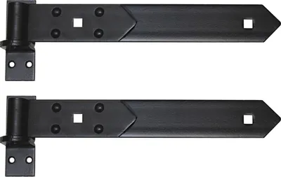 Produktbild von 2 Ladenband Ladenbänder Türbänd Torband 300 x 45x 4 Kloben 14 mm Verstärkt Schwarz