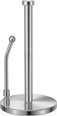 Produktbild von Papierhandtuchhalter, Edelstahl-Küchenrollenhalter,beschwerter Boden, rutschfest, Federarm für einfaches Abreißen, Edelstahl stehend,Silber