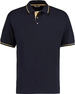 Image de Kustom Kit KK606 | St. Mellion Polo pour hommes / Oeko-Tex - Couleur : Navy/Sun Yellow - Taille : L