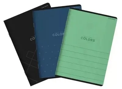 Imagen del producto de Cuaderno A5, 96 hojas, cuadriculado, surtido de colores, paquete de 5 unidades