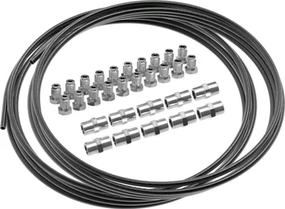 Image de 10m de conduite de frein AUPROTEC Ø 4,75mm acier + 20 raccords + 10 connecteurs M10x1 DIN 74 234 conforme Tube de frein en acier cuivré en kit pour Bördel F