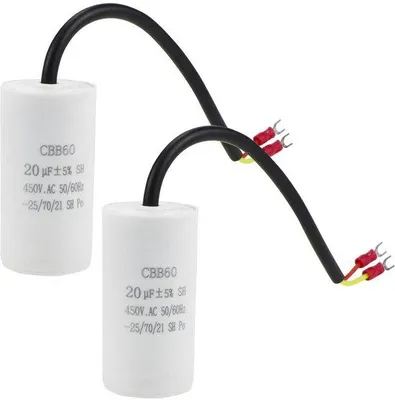 Productafbeelding van 2 stuks Motor Startcondensator 20uF 450V CBB60 voor Elektrische Apparaten