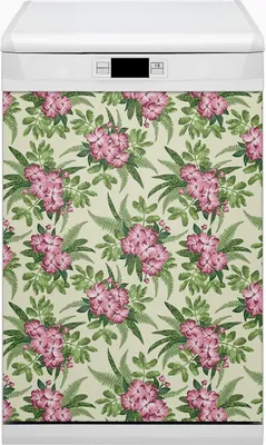 Produktbild von Magnet Folie für Geschirrspüler Magnete  Geschirrspüle Magnet für Spülmaschine 45x80 cm Nachbildung - Tropische Blumen