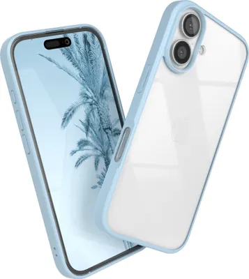 Produktbild von EAZY CASE Clear Hybrid Bumper Hülle für Apple iPhone 16, Handyhülle stoßfest mit Kameraschutz, Handycase dünn in Grün