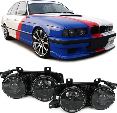 Produktbild von Scheinwerfer schwarz - Paar passend für BMW 5er E34 88-95 + 7er E32 88-94