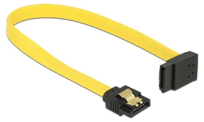 Productafbeelding van DELOCK SATA-kabel, 0,2 meter, SATA III, mannelijk/mannelijk, geel, rechte connector
