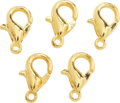Produktbild von Karabinerverschluss, 10 mm, 5 Stück Goldfarben