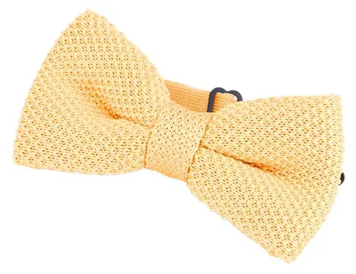 Produktbild von DonDon® Herren Strick Fliege gebunden und längenverstellbar 11 x 6 cm gold