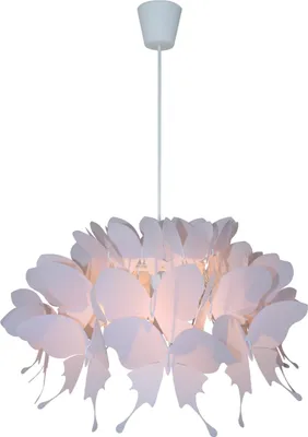Image de Suspension Farfalla rose et blanche, 1xE27x60W, acrylique, dimensions : 115x50x50 cm, IP20, Light Prestige