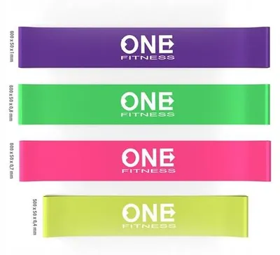Produktbild von One Fitness PBF SET04 Gummi-Set für Training Widerstand 4,5-25kg