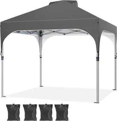 Obrázok produktu pre Vodotesný, skladací, vzduchotesný, veľký, tmavošedý, 2,5 x 2,5 m, pevný plážový stan s taškou na uloženie