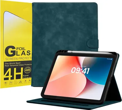 Produktbild von LBH Tablet Schutzhülle + 2x 4H Displayfolie für Apple iPad 10. Gen 10.9 Zoll Cover Case Schutz Tablet Farbe: Petrol