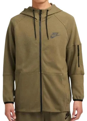 Produktbild von Nike - Hoodie mit durchgehendem Reißverschluss für Herren SY3809 (XS) (Khakigrün)