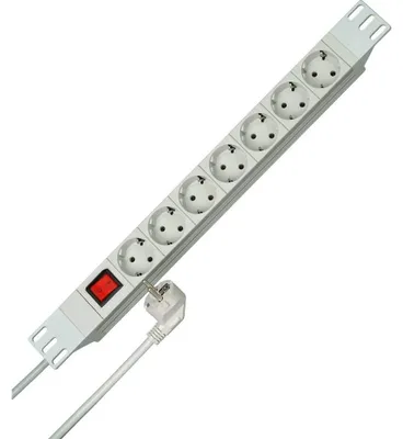 Obrázek produktu pro Kopp 930704010, 2 m, Vnitřní, Typ F, Červená, Bílá, 7 AC zásuvky / AC zásuvek, 16 A