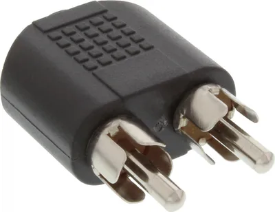 Image de InLine® 99343 Adaptateur audio, 3,5mm jack femelle stéréo à 2x RCA mâle