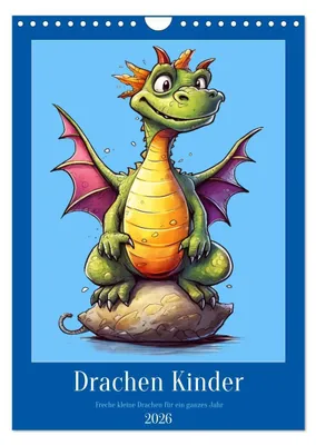 Produktbild von Drachen Kinder (Wandkalender 2026 DIN A4 hoch), CALVENDO Monatskalender