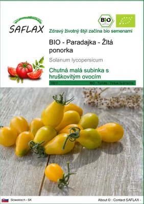 Obrázok produktu pre SAFLAX - BIO - Paradajka - Žltá ponorka - Solanum lycopersicum - 10 Semená