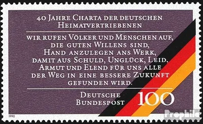 Produktbild von Briefmarken BRD (BR.Deutschland) 1990 Mi 1470 (kompl.Ausgabe) postfrisch 40 Jahre Charta der deutschen Heimatvertriebenen